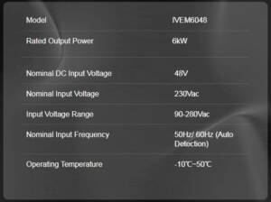 Felicity Solar 6KW 48V IVEM6048