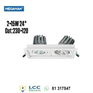 Brilliant Led Square Spotlight 2 Pcs 15W Megaman