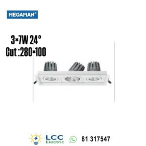 Brilliant Led Square Spotlight 3pcs 7W Megaman
