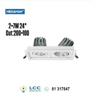 Brilliant Led Square Spotlight 2pcs 7W Megaman