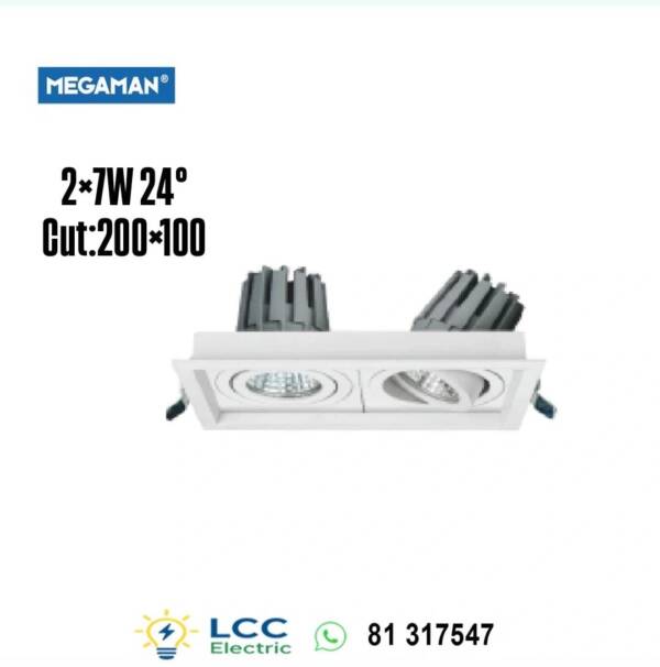 Brilliant Led Square Spotlight 2pcs 7W Megaman