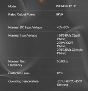 Felicity Solar Inverter 8KW IVGM8048 