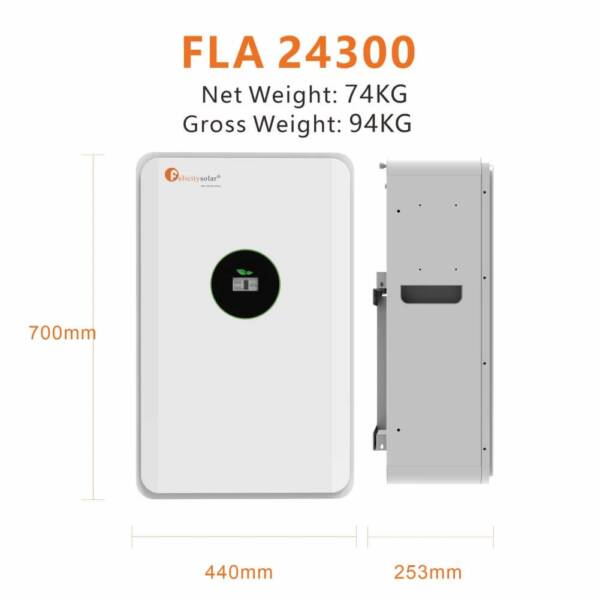 Felicity Solar 7.5KW 24V 300AH FLA Lithium Battery