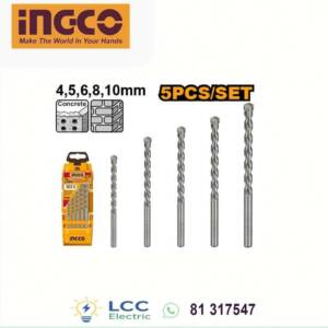 High Quality INGCO 5 Pcs Masonry Drill Bit Set