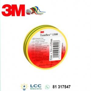 Temflex 1500 yellow green 20yds Insulation Tape 3M