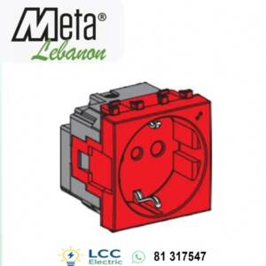 Meta German SCHUKO 16A Red Socket