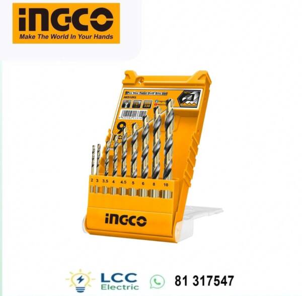 High Quality INGCO 9 Pcs HSS Drill Bit Set