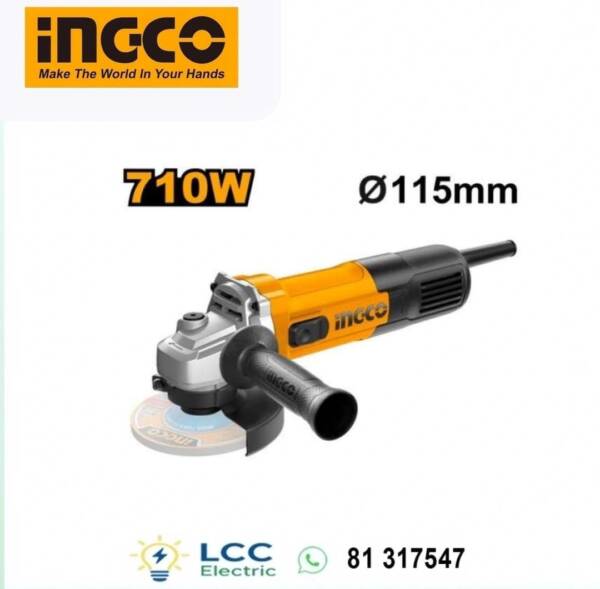 High Quality INGCO AG7118 Angle Grinder 710W 115mm