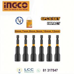 High Quality INGCO 6 Pcs Impact Magnetic Nut Set