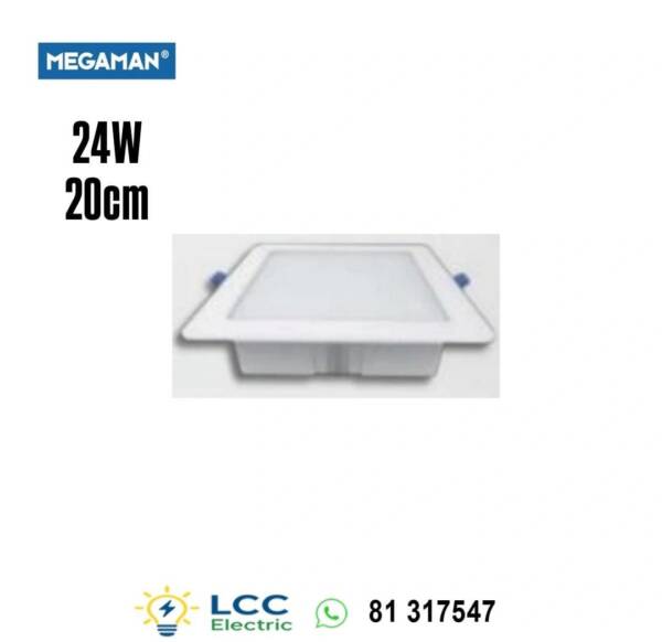 Brilliant Led Backlit Downlight Square SMD 24W Megaman