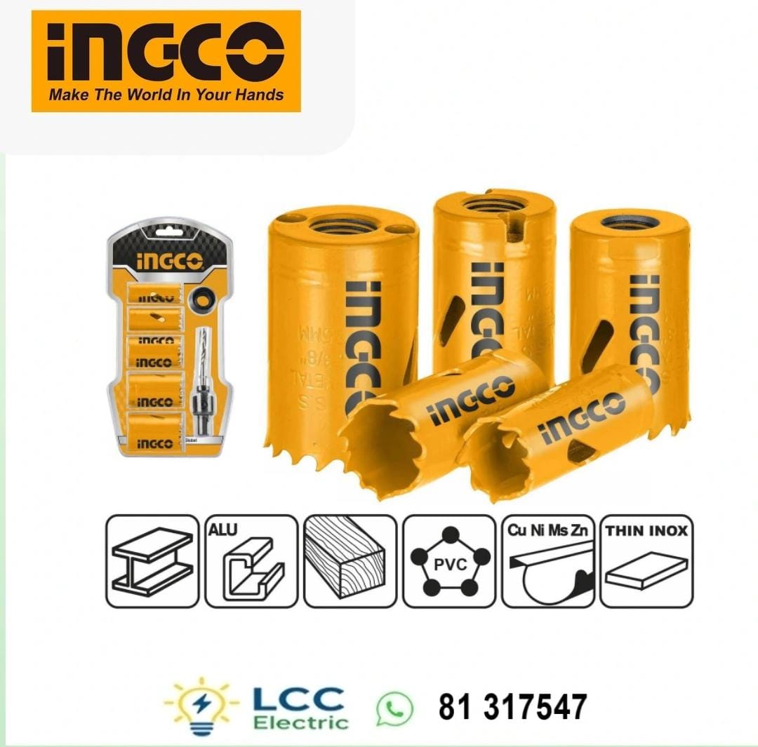 High Quality INGCO 7 PCS Bi-Metal Hole Saw Set