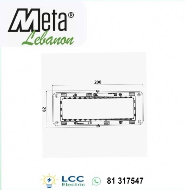 Meta Frame 7 Modules Front Plate