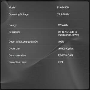 Felicity Solar 12.5KW 24V FLA24500 Lithium