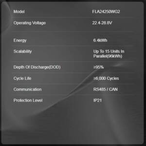 Felicity Solar 6.5KW 24V FLA Lithium Battery