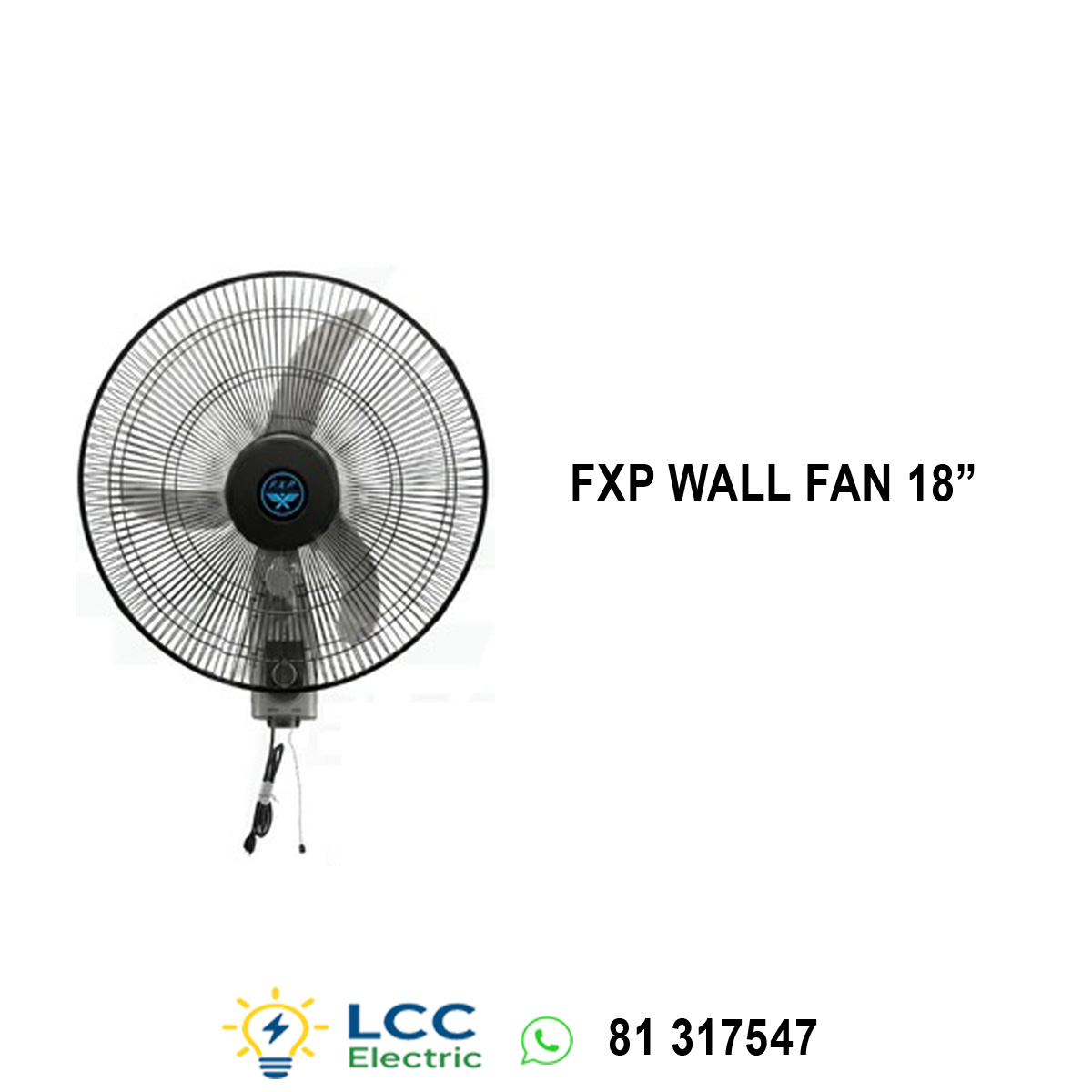 erful FXP 18" Electric Wall Fan – High Airflow Cooling