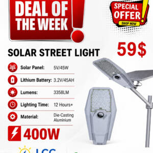 Deal Of The Week - Solar Street Light 400W For Only 59$