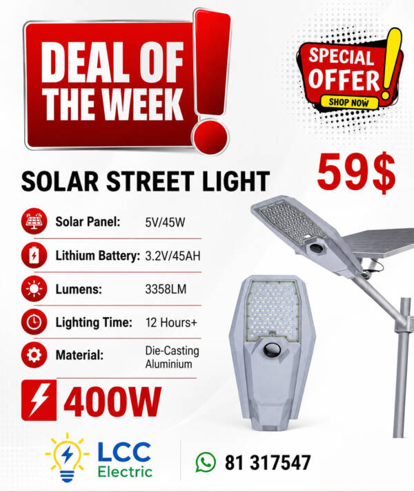 Deal Of The Week - Solar Street Light 400W For Only 59$
