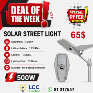 Deal Of The Week - Solar Street Light 500W For Only 65$